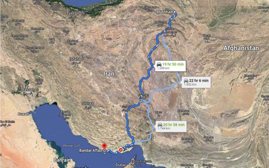 بهترین مسیر سفر زمینی از مشهد به کیش