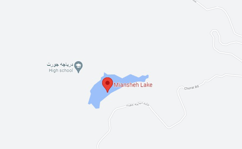 دریاچه چورت روی نقشه