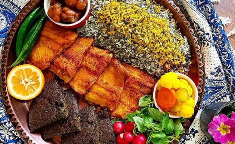 سبزی پلو با ماهی شب عید