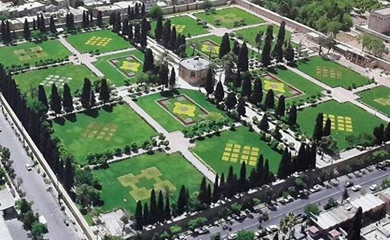 پلان باغ جهان نما شیراز